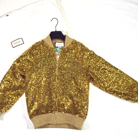 Gucci Gold Sequin Bomber & Evening Jacket - Picture 13 of 13